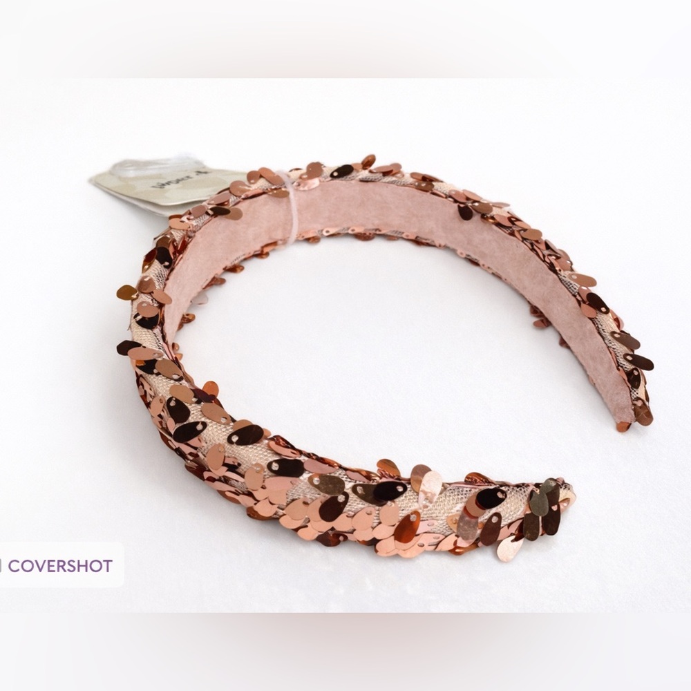 Piper K Rose Gold Sequin Headband NWT Glam Sparkle Bling Hair Accessory
